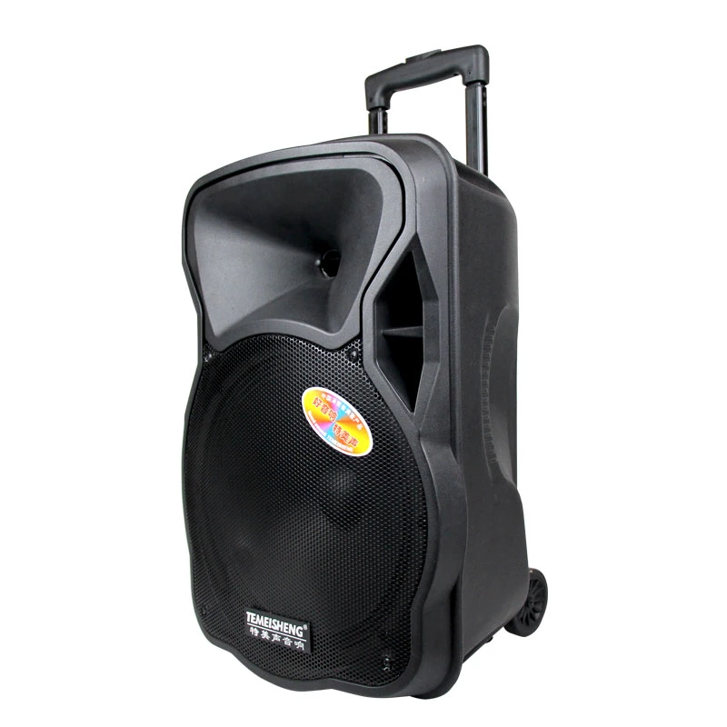 Professional Wheels Portable Party Speaker 12 Inch Big Portable Trolley Super Man Speaker